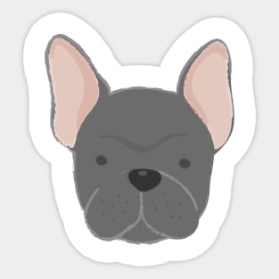 French Bulldog Face Sticker